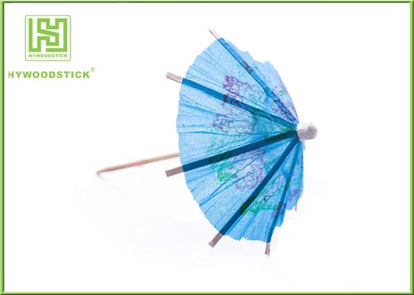 Buy cheap Blue Umbrella Decorative Food Toothpicks For Fruit Decoration Free Sample from wholesalers