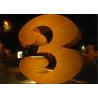 Buy cheap Metal Number Three Corten Steel Sculpture for Outdoor Art Decoration from wholesalers