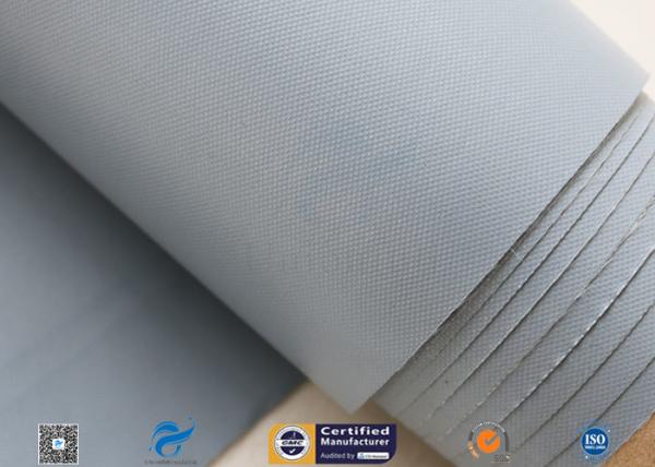 Quality 0.28mm Grey PVC Coated Fiberglass Clothing Plain Weave For Fireproof Tent for sale