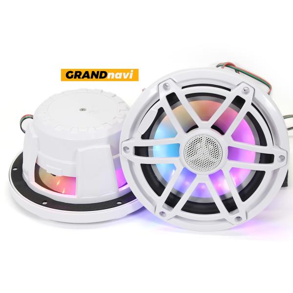 Buy cheap GRANDnavi 6Inch RGB LED Lighting Marine Speakers , IP67 Boat Yacht Marine Stereo from wholesalers
