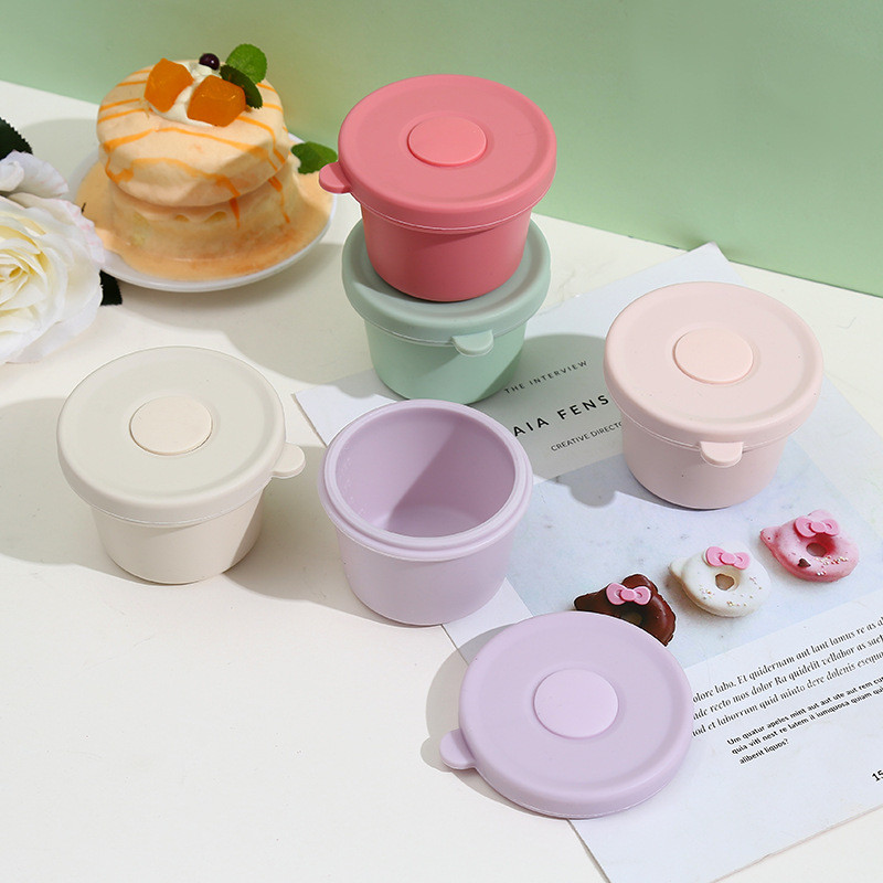Silicone Baby Food Storage Containers, 4 Oz Reusable Small Snack Containers Freezer Storage With Airtight Lids Leak Proof For Infants Kids Babies,