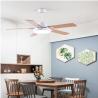 Buy cheap 52 Inch Ceiling Fans 5 Blades Inverter wooden retro remote control creative wood ceiling fan Light(WH-CLL-20) from wholesalers