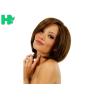 Buy cheap Short Synthetic Heat Resistant Hair Extensions Hairline Bleached Knots from wholesalers