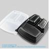 Buy cheap Takeaway Microwavable Plastic Disposable 3 Compartment Bento Food Storage Lunch Boxes / Meal Prep Containers from wholesalers
