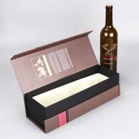 Buy cheap Luxury Recyclable Single Bottle Cardboard Wine Box Art Paper Material Gift product