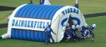 BLue color inflatable helmet tunnel school rugby sports with customized logo