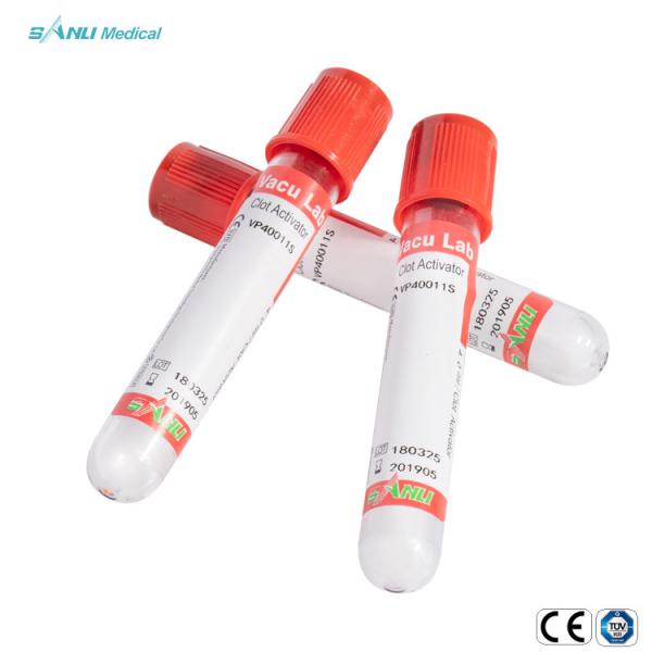 Buy cheap Disposable Red Top Vacuum Collection Tubes PET Clot Activator Tube from wholesalers