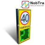 IP54 Waterproof Level 2 Color Speed Limit Signs 12watt Red and 15watt Green for