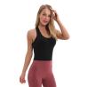 Buy cheap Medium Support Womens Longline Sports Bra 87 Nylon Material Casual Style from wholesalers