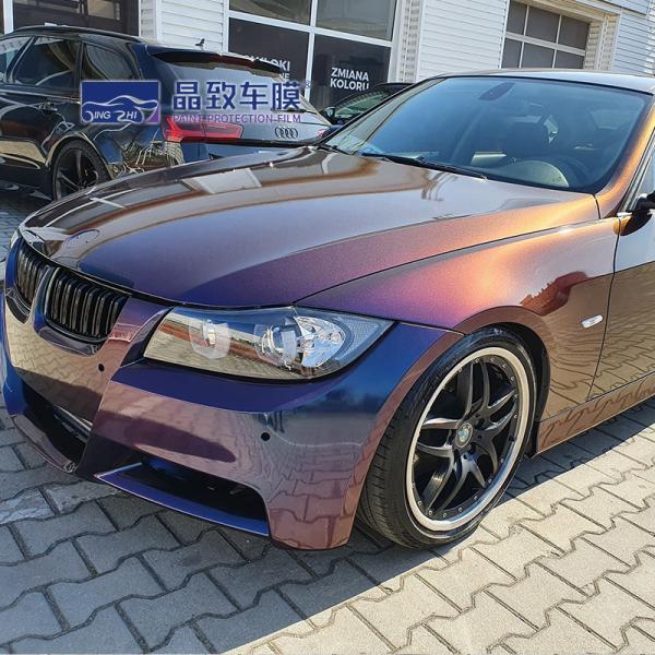 Buy cheap Holographic Car Rainbow Chrome Vinyl Wrap Flexible Scratch Resistant from wholesalers