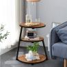 Buy cheap Wooden 3 Tier Brown C Shaped Nesting Tables Bedroom End from wholesalers
