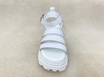 Heightening White Platform Sandals With Line Belt For Beach Open Toe