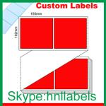 Buy cheap Custom Thermal Label 102mmX150mm/1 Red D/Therm Fanfold Permanent, 3,000 per box from wholesalers