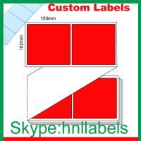 Buy cheap Custom Thermal Label 102mmX150mm/1 Red D/Therm Fanfold Permanent, 3,000 per box product