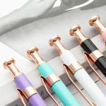 Macaron Color Press Metal Ball Pen With Golden Clip Fancy Portable Gift Pens