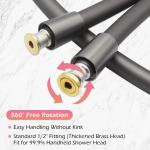 Food-Grade Kink-Free Silicone Shower Hose Attachment for Handheld Shower Head