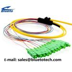 12Fiber Ribbon Fiber Pigtail SC/APC Fiber Optic Pigtail 12colors Ribbon Fan Out