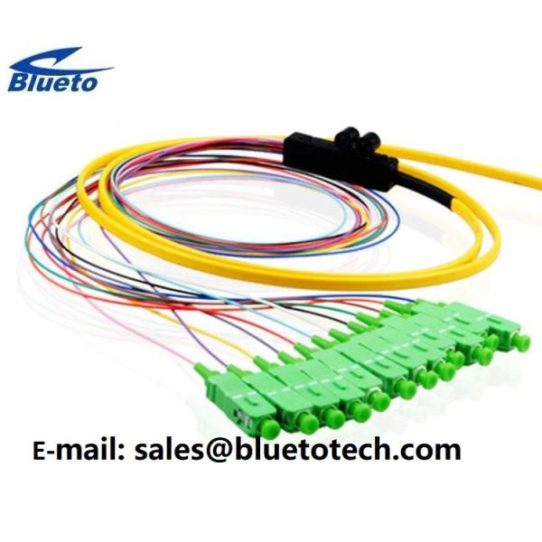 12Fiber Ribbon Fiber Pigtail SC/APC Fiber Optic Pigtail 12colors Ribbon Fan Out