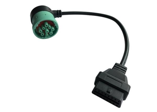 Buy cheap Right Angle Green J1939 Deutsch 9-Pin Female to J1962 OBD2 16 Pin Female Cable from wholesalers