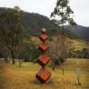 Buy cheap Modern Cube Shape Corten Steel Sculpture Rusty Garden Statues from wholesalers