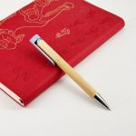 Creative Promotional Bamboo Wood Pen 1.0mm Environmently Retractable Ballpoint