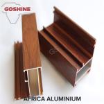 China Top manufacturer wood grain aluminum profile for kitchen cabinet door