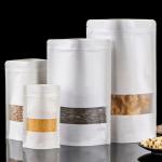 Biodegradable Recycled Stand Up Pouches Brown Kraft Paper Bags