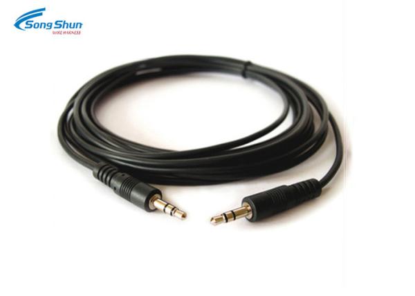 Buy cheap Aux Extension Audio Cable Cord Jack Stereo UL2547 24AWG Black IPC/WHMA-A-620 from wholesalers