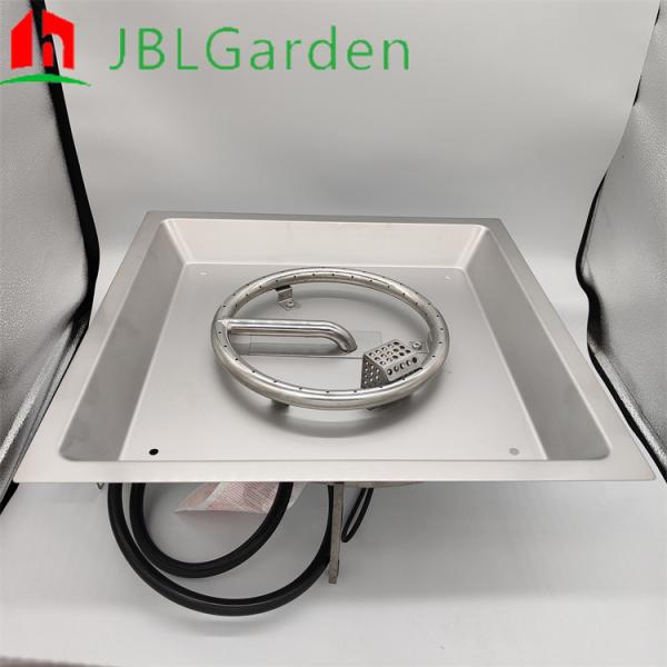 Buy cheap Silver Stainless Steel Square Fire Pit Burner Pre Rusted from wholesalers