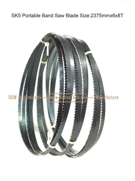 Buy cheap SK5 Portable Band Saw Blade Size:2375mmx6x8T,For Cutting Both Wood and Soft metal from wholesalers