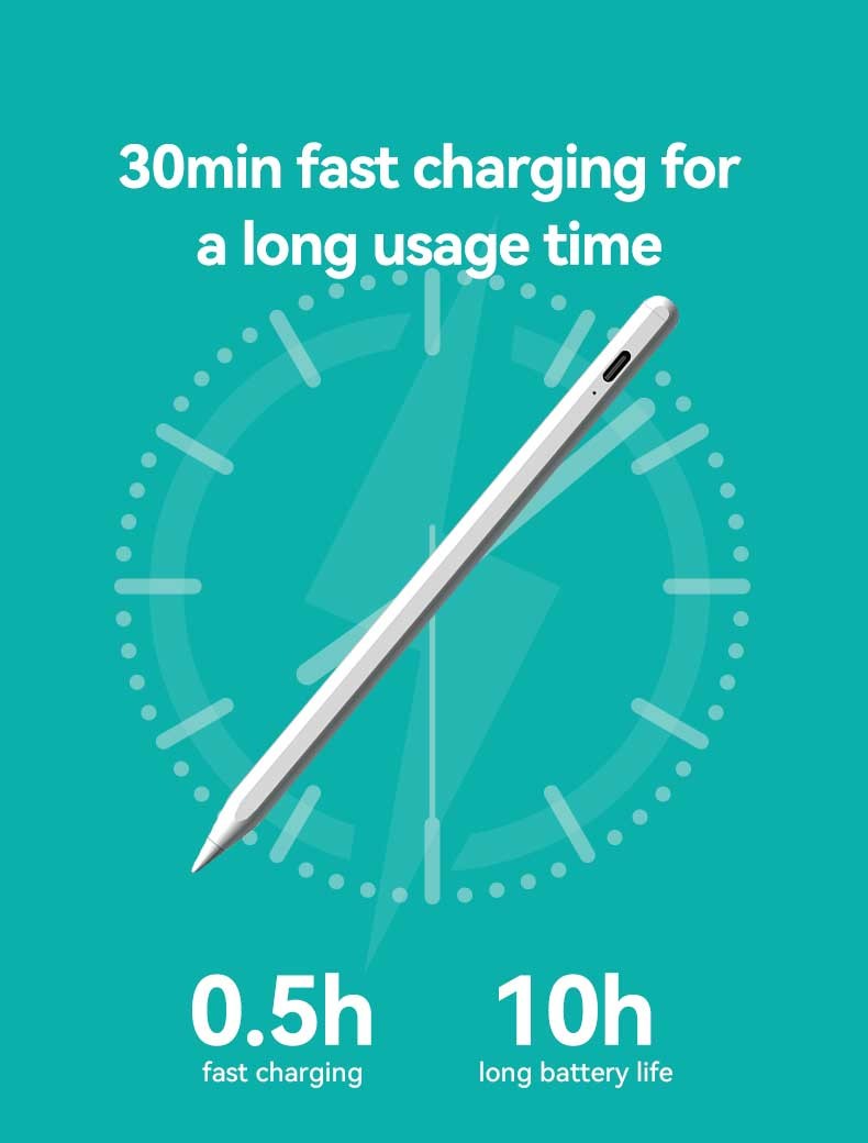 Magnetic Tablet Ipad Active Stylus Touch Pen Bluetooth Pairing Aluminum For Touch Screen