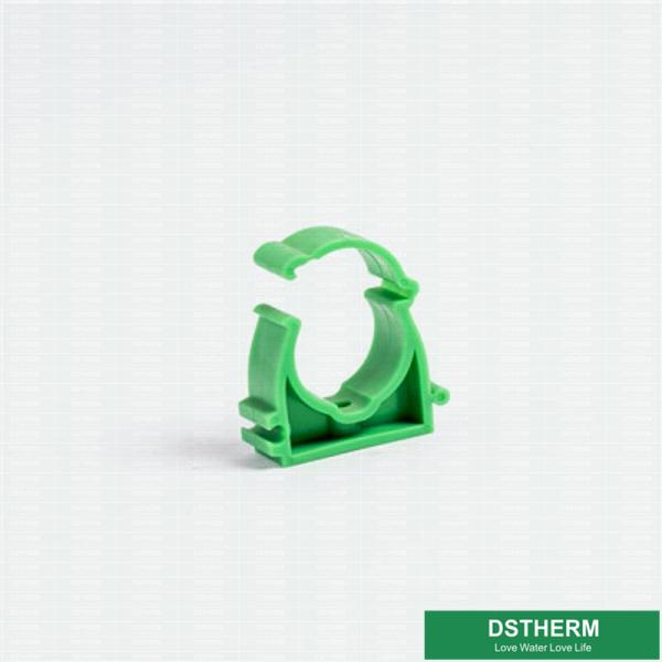 Quality 20mm Ppr Pipe Accessories Plastic Pipe Clamp Clip Green Color For Water Supply for sale