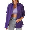 Buy cheap Custom Women′s Long-Sleeved Shirt Solid Color Button up Shirt Loose Casual from wholesalers