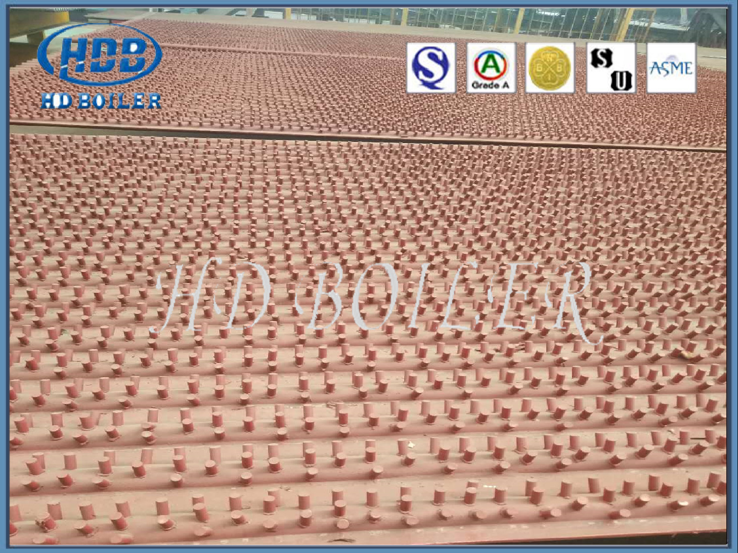 Heat Exchanger Painted Boiler Membrane Wall Boiler Parts For Power Station