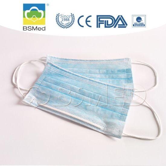 Buy cheap Light Blue 3 Ply Face Mask , Earloop Type Cotton Surgical Face Masks from wholesalers