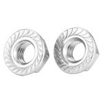 304 Stainless Steel Hexagon Spline Flange Nut DIN6923 Nylon Lock Building