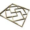 Buy cheap Customized Titanium Gold Stainless Steel Metal Fabrication Geometric Abstract Wall Sculpture Art from wholesalers