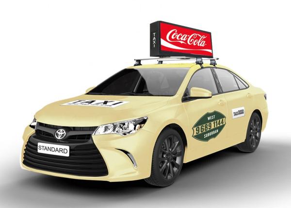 Cab Screens Automotive LED Signage Displays Low Cost, Vivid Taxi Roof LED