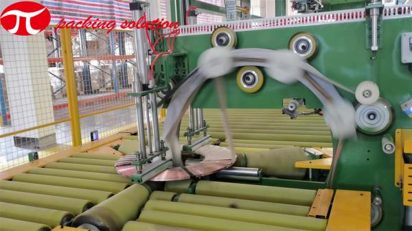 2000-6000mm Automatic Copper Coil Packing Line Stacking Weighing Strapping