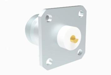 Buy cheap N Female Nickel Plated 4-hole Flange RF Coaxial Connector with Microstrip from wholesalers