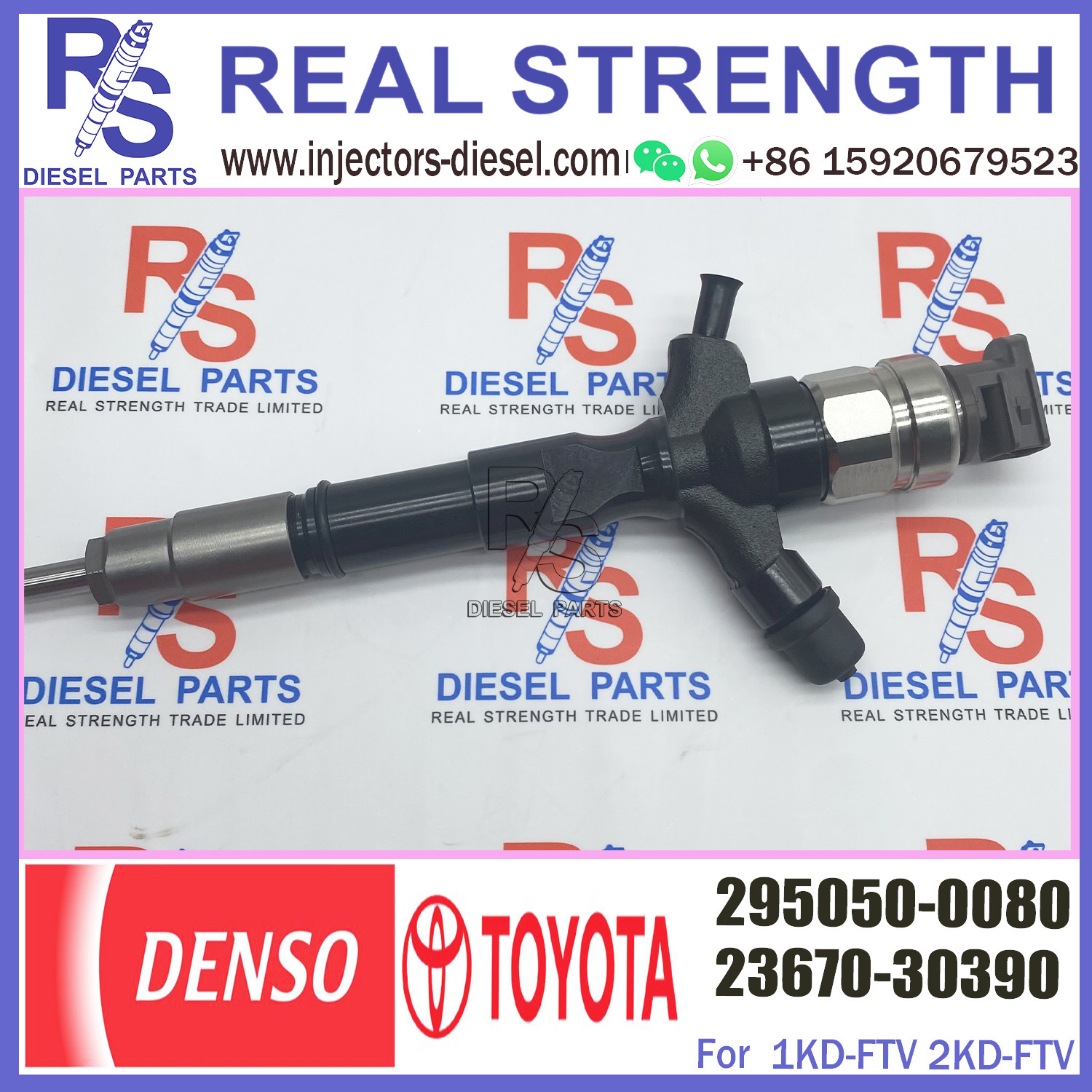 Diesel Fuel Injector 295050-0830 295050-0080 For Toyo-ta Dyna 1KD-FTV 23670-39395 23670-30390