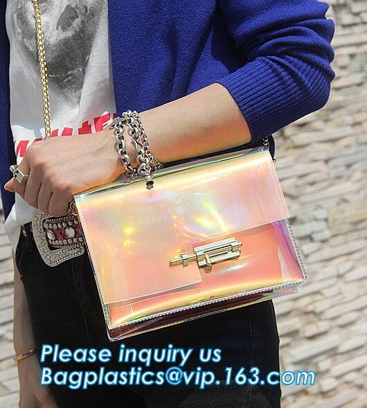 mini clear pvc girls shoulder long strip bag, Woman Sweet Handbag Clear Jelly Transparent, PVC Shoulder Bag Tote Chic Be