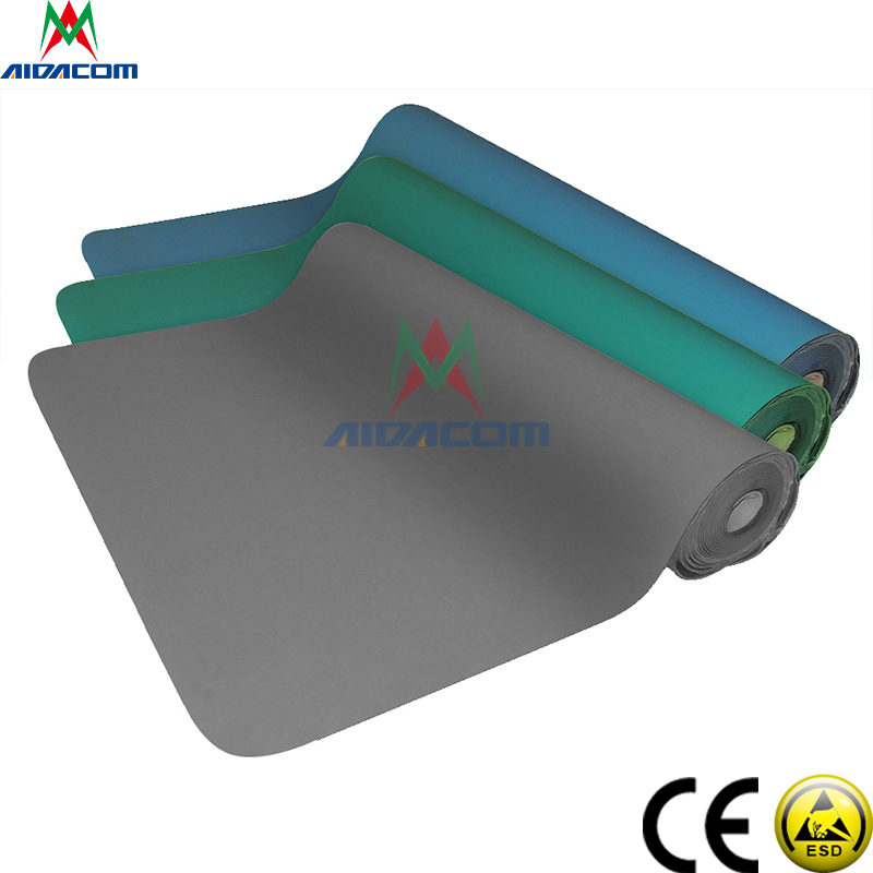 SGS Static Dissipative 3.6Mpa 2 Layers ESD Rubber Table Mat