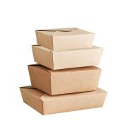 Buy cheap ISO Custom Eco Friendly Packaging Take Out Kraft Paper Lunch Boxes product
