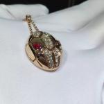 18K Rose Gold Luxury Jewelry Serpenti Necklace CL857662 With Rubellite / Demi