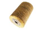 Portable Industrial Polishing Brushes Roller , Spiral Round Brass Wire Brush