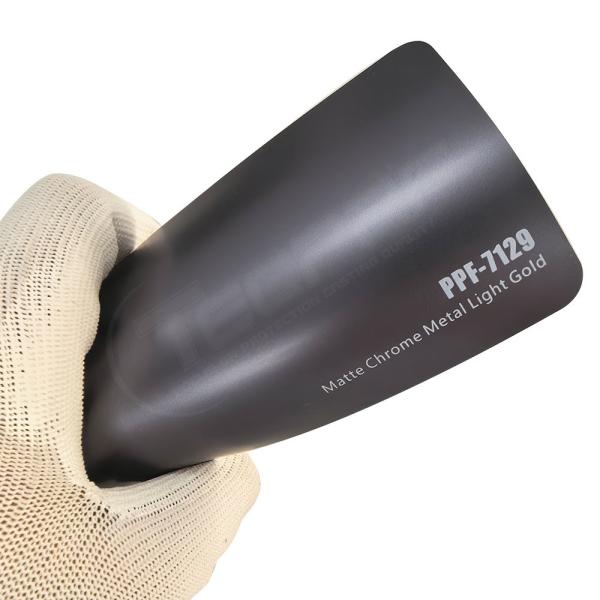 Buy cheap PPF-7129 Matte Chrome Metal Light Gold Color Paint Protection Film For Car Scratch from wholesalers