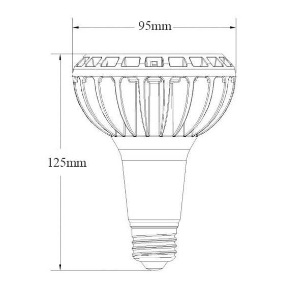 Buy cheap Super spotlight 2500lm e27 par30 25w replace led tracklight from wholesalers