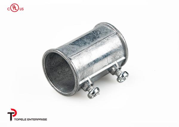 1/2" Electrical Pipe Fittings Galvanized Steel EMT Set Screw Coupling For