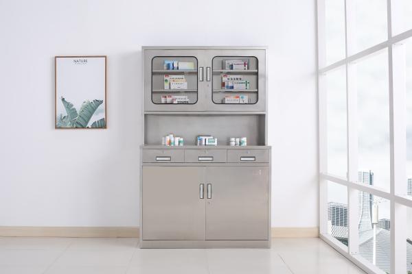 Buy cheap Three Drawer Stainless Steel Storage Cabinet Stable For Hospital OEM Service from wholesalers